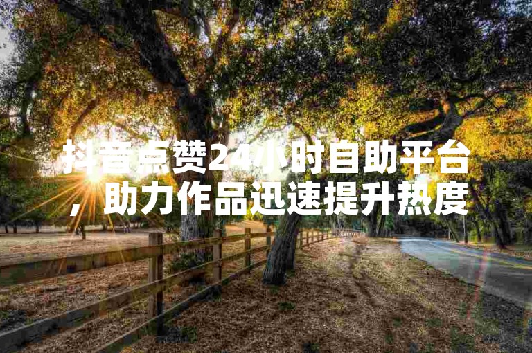 抖音点赞24小时自助平台，助力作品迅速提升热度。