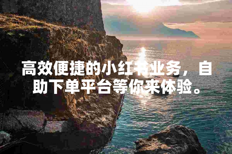 高效便捷的小红书业务，自助下单平台等你来体验。
