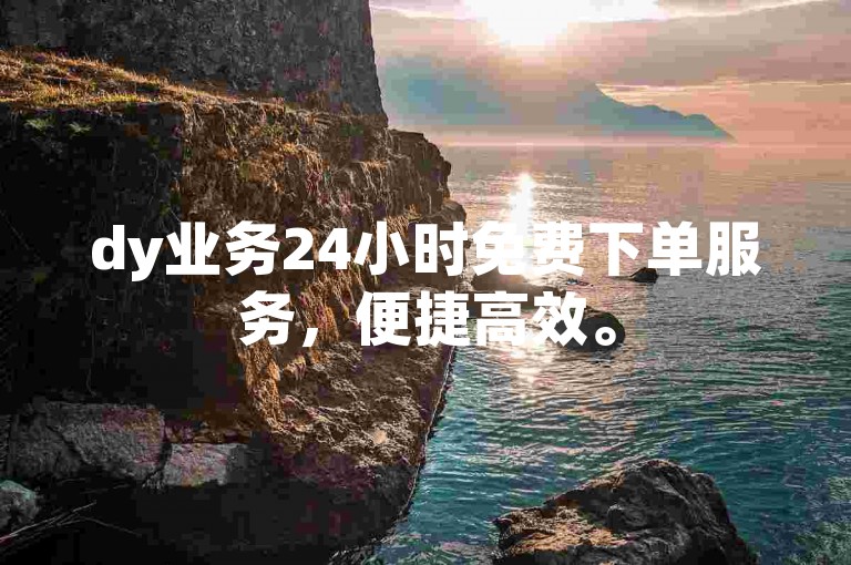 dy业务24小时免费下单服务，便捷高效。