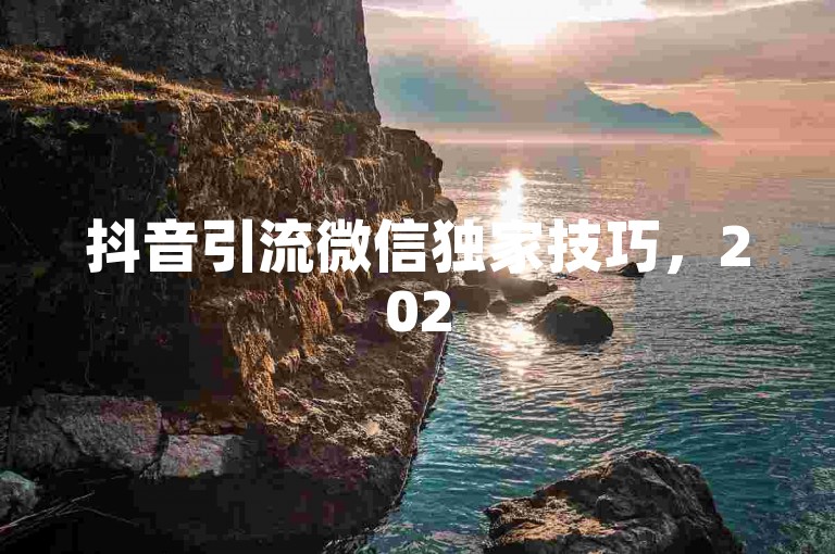 抖音引流微信独家技巧，2025年必备方法揭秘！