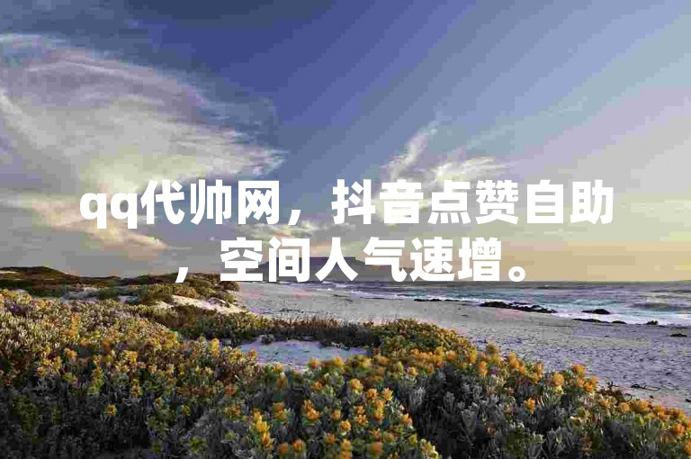qq代帅网，抖音点赞自助，空间人气速增。