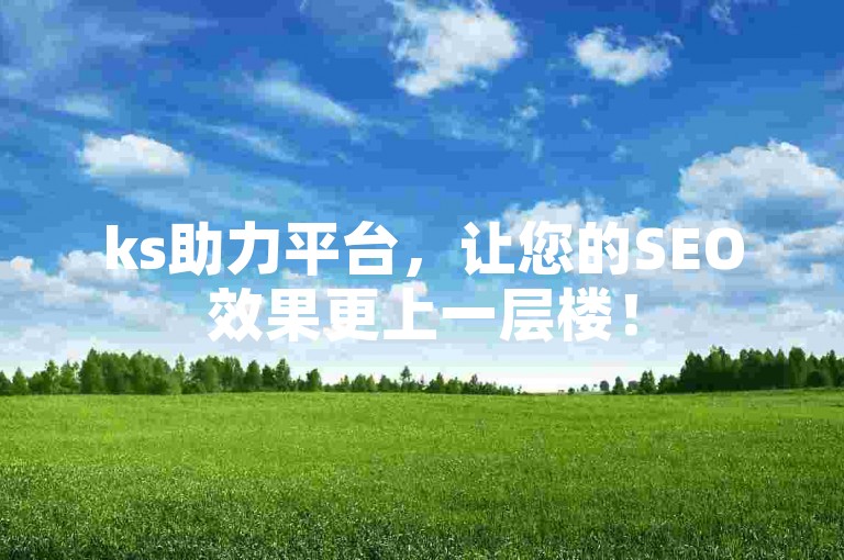 ks助力平台，让您的SEO效果更上一层楼！