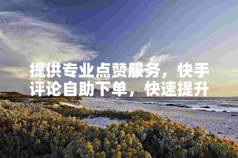提供专业点赞服务，快手评论自助下单，快速提升人气。