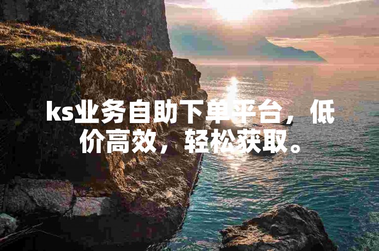 ks业务自助下单平台，低价高效，轻松获取。