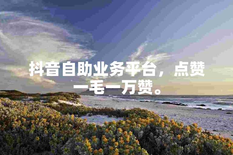 抖音自助业务平台，点赞一毛一万赞。