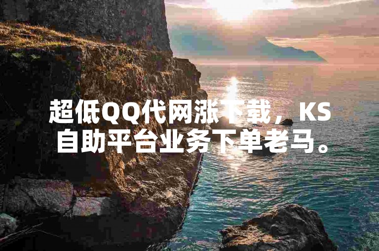超低QQ代网涨下载，KS自助平台业务下单老马。