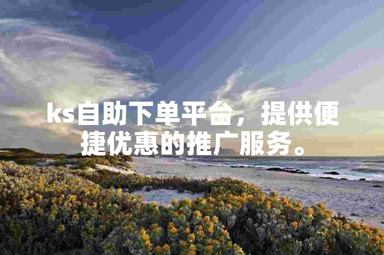 ks自助下单平台，提供便捷优惠的推广服务。