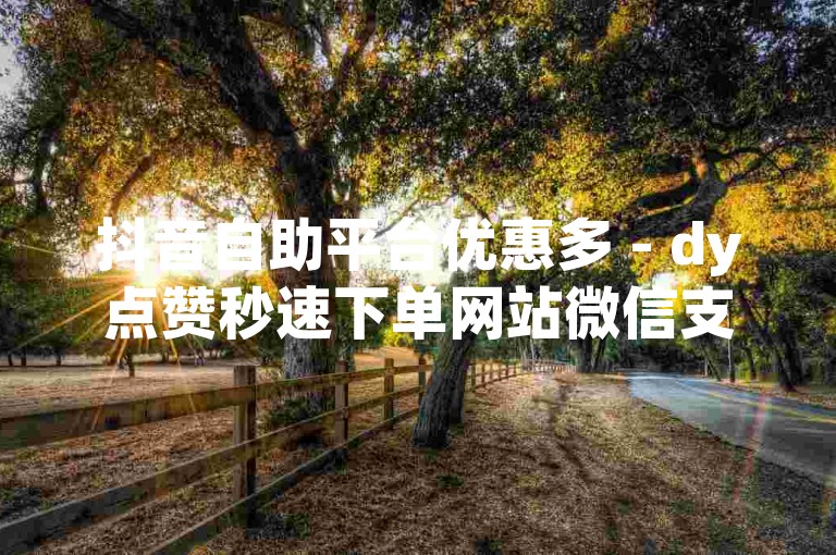 抖音自助平台优惠多 - dy点赞秒速下单网站微信支,24小时在线刷dy业务平台