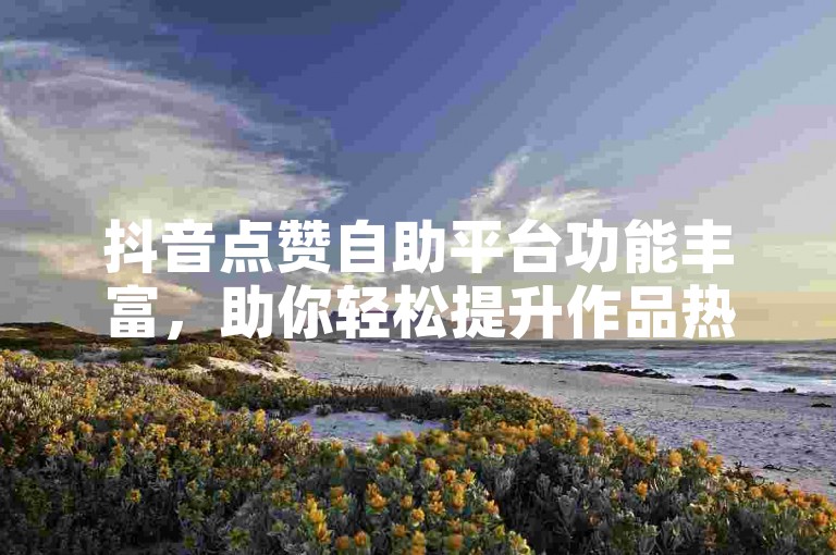 抖音点赞自助平台功能丰富，助你轻松提升作品热度。
