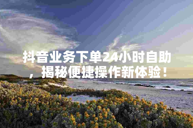 抖音业务下单24小时自助，揭秘便捷操作新体验！