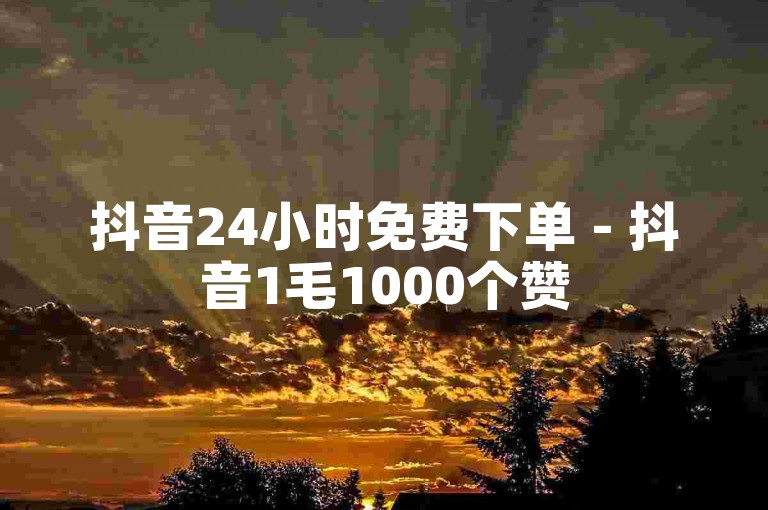 抖音24小时免费下单 - 抖音1毛1000个赞