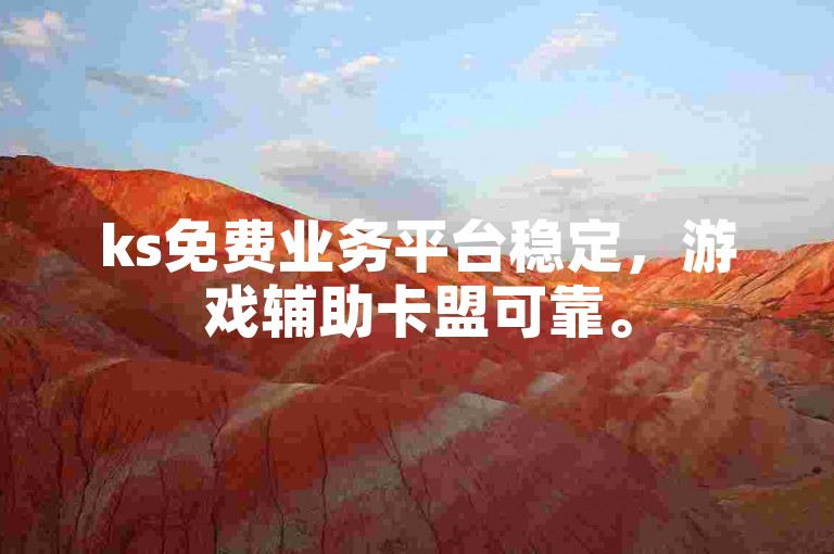 ks免费业务平台稳定，游戏辅助卡盟可靠。