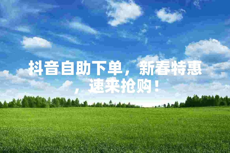 抖音自助下单，新春特惠，速来抢购！