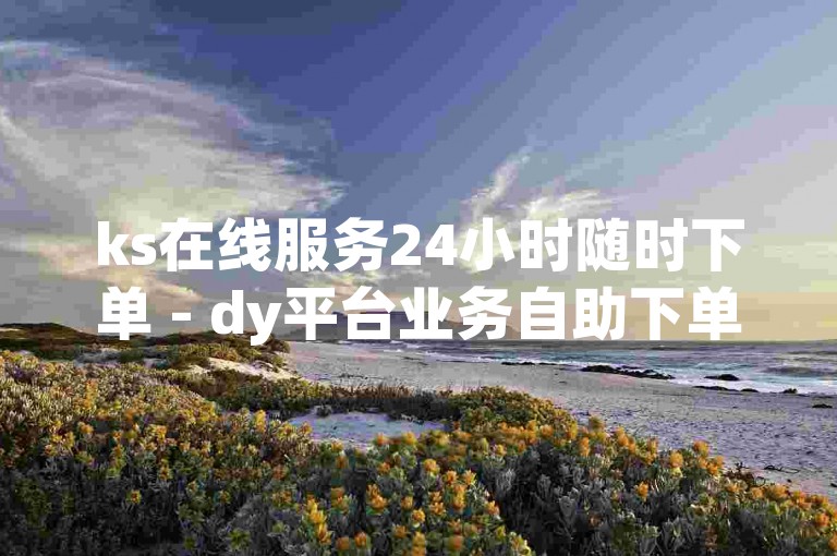 ks在线服务24小时随时下单 - dy平台业务自助下单。