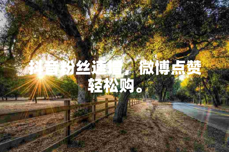 抖音粉丝速增，微博点赞轻松购。