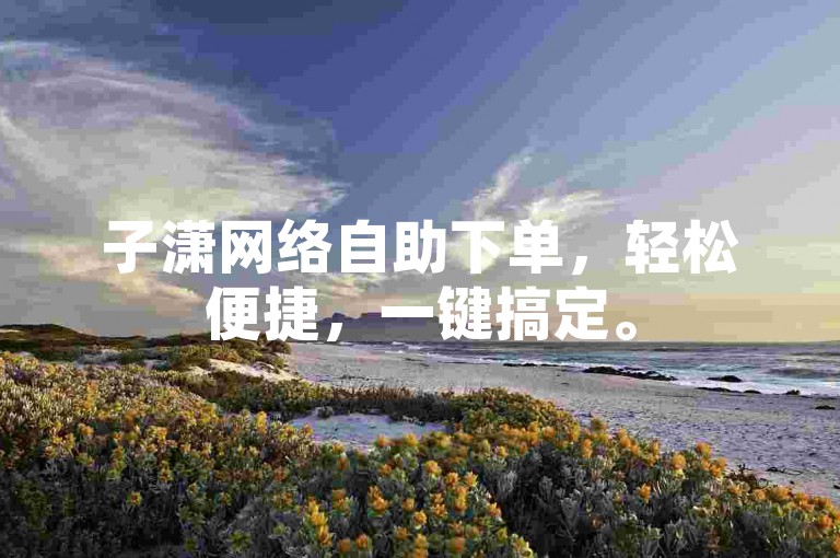 子潇网络自助下单，轻松便捷，一键搞定。