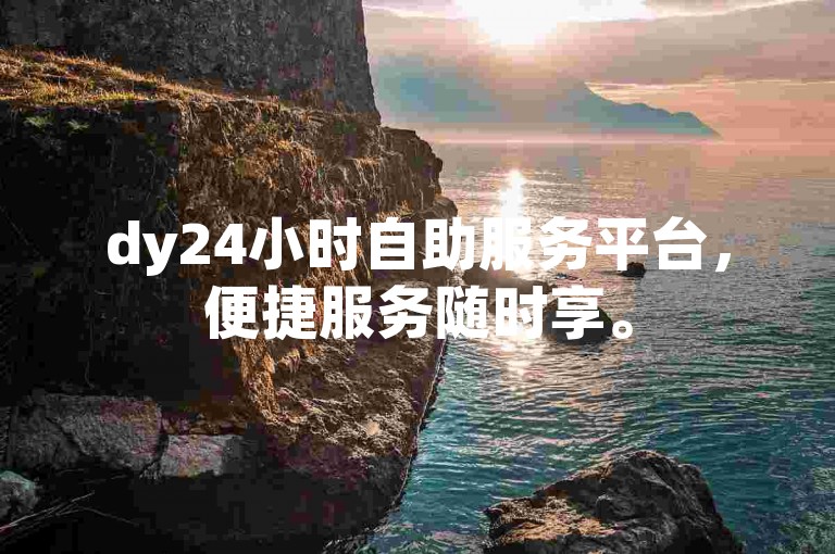 dy24小时自助服务平台，便捷服务随时享。