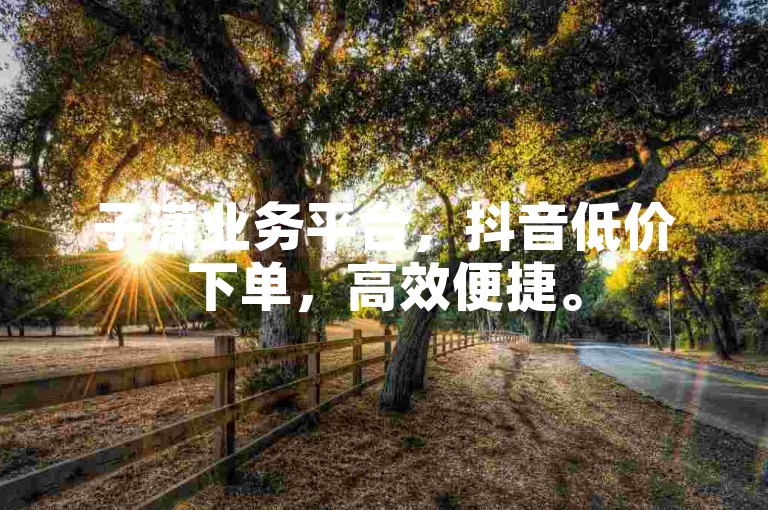子潇业务平台，抖音低价下单，高效便捷。