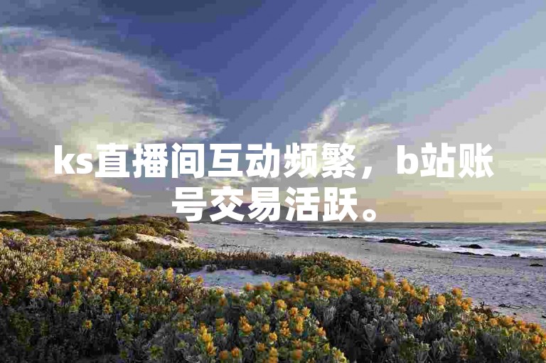 ks直播间互动频繁，b站账号交易活跃。