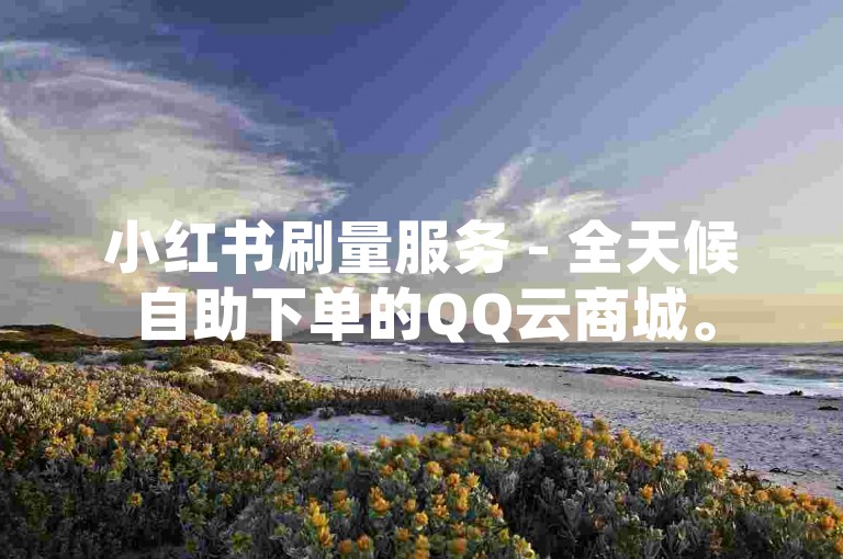 小红书刷量服务 - 全天候自助下单的QQ云商城。