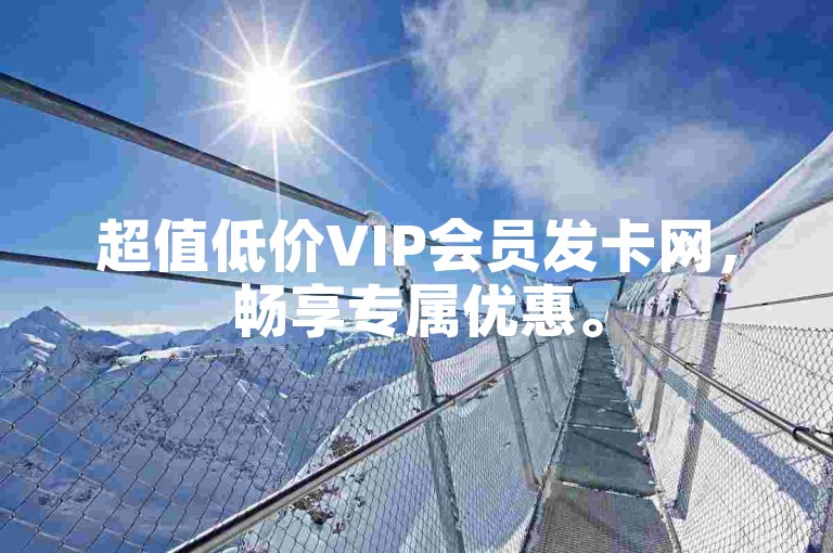 超值低价VIP会员发卡网，畅享专属优惠。