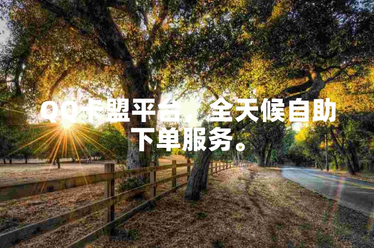 QQ卡盟平台，全天候自助下单服务。
