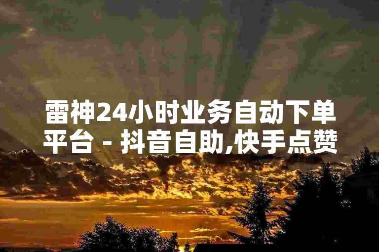 雷神24小时业务自动下单平台 - 抖音自助,快手点赞1元100个赞平台 - 秒到便宜,空间免费一次