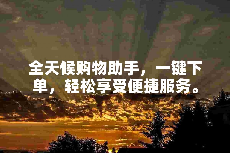 全天候购物助手，一键下单，轻松享受便捷服务。