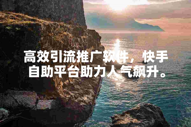 高效引流推广软件，快手自助平台助力人气飙升。