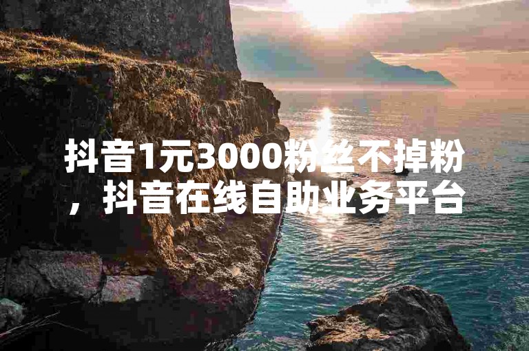 抖音1元3000粉丝不掉粉，抖音在线自助业务平台。