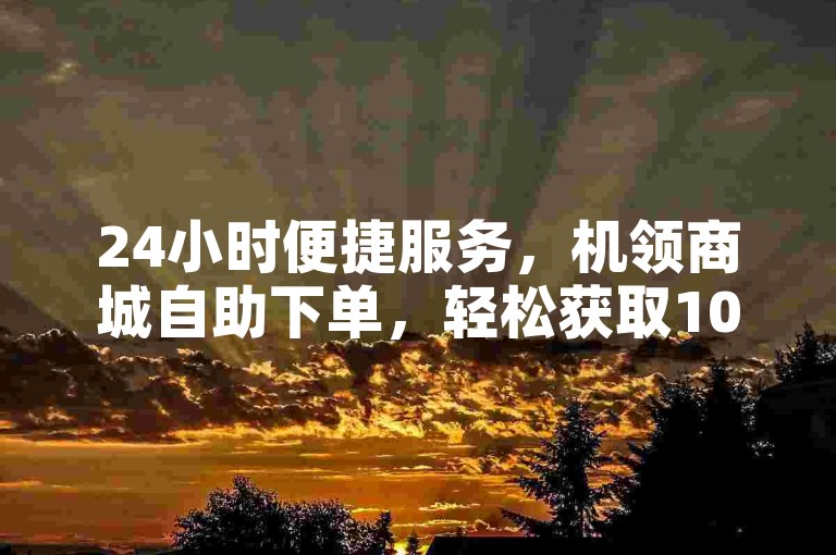 24小时便捷服务，机领商城自助下单，轻松获取10个赞。