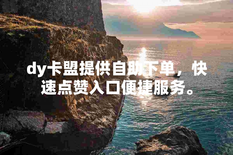 dy卡盟提供自助下单，快速点赞入口便捷服务。