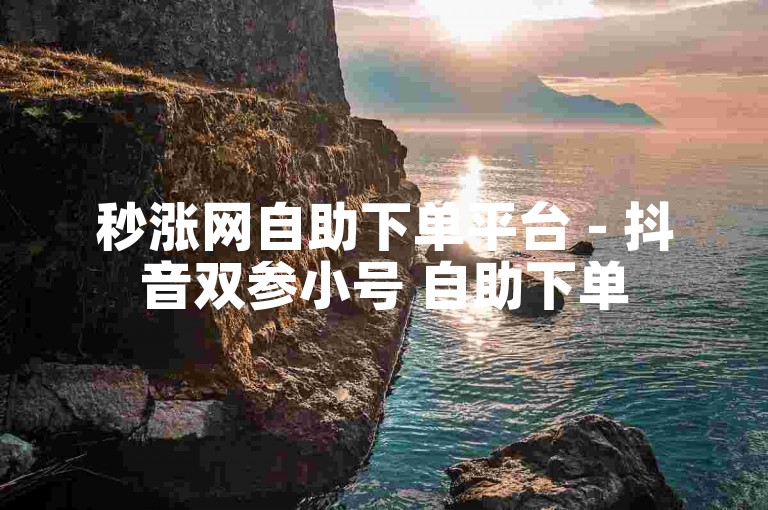 秒涨网自助下单平台 - 抖音双参小号 自助下单