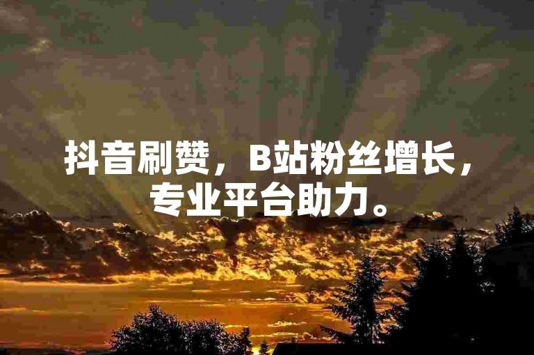 抖音刷赞，B站粉丝增长，专业平台助力。