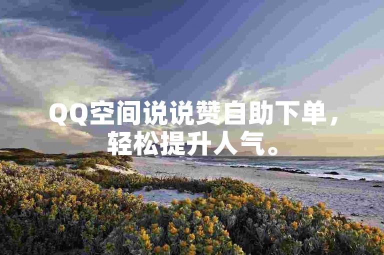 QQ空间说说赞自助下单，轻松提升人气。