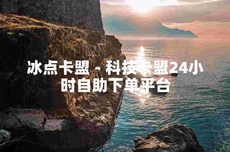 冰点卡盟 - 科技卡盟24小时自助下单平台