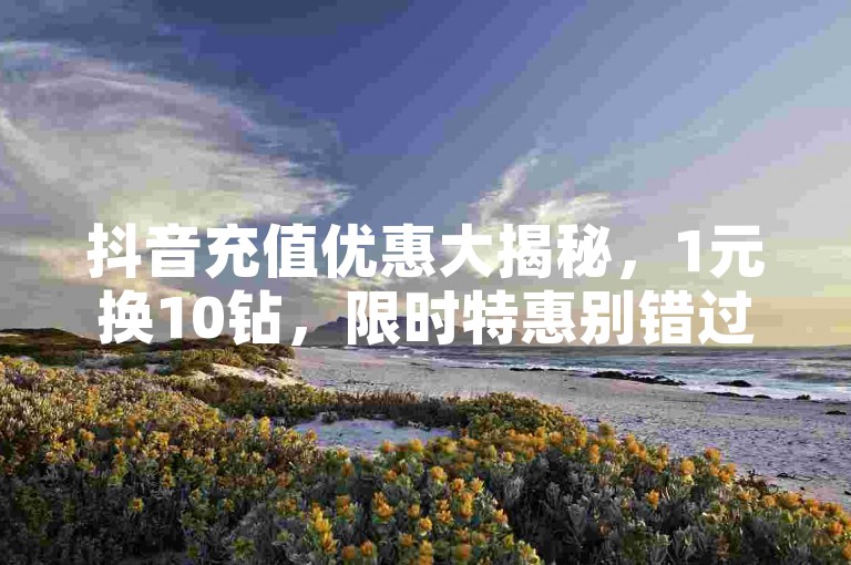 抖音充值优惠大揭秘，1元换10钻，限时特惠别错过！
