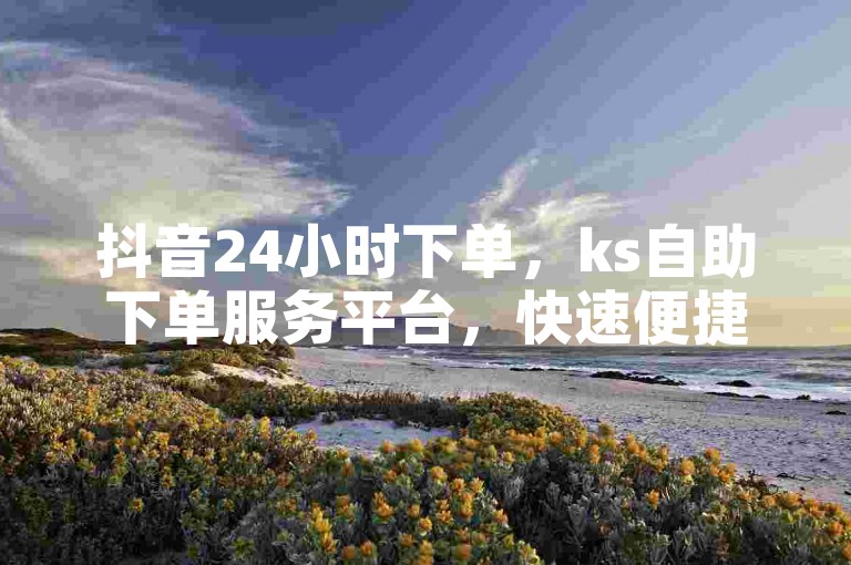 抖音24小时下单，ks自助下单服务平台，快速便捷。