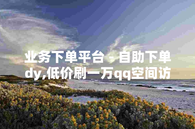 业务下单平台 - 自助下单dy,低价刷一万qq空间访客量 - 抖音赞自助。