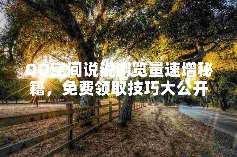 QQ空间说说浏览量速增秘籍，免费领取技巧大公开！