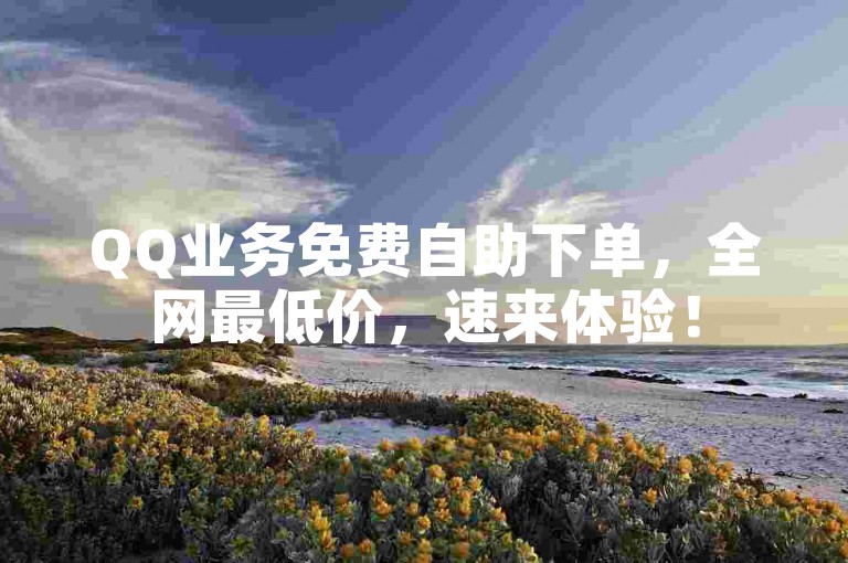 QQ业务免费自助下单，全网最低价，速来体验！