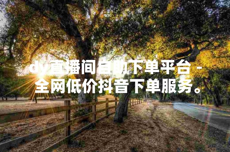 dy直播间自助下单平台 - 全网低价抖音下单服务。