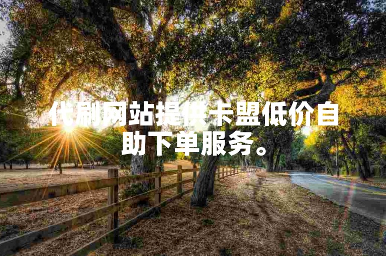 代刷网站提供卡盟低价自助下单服务。
