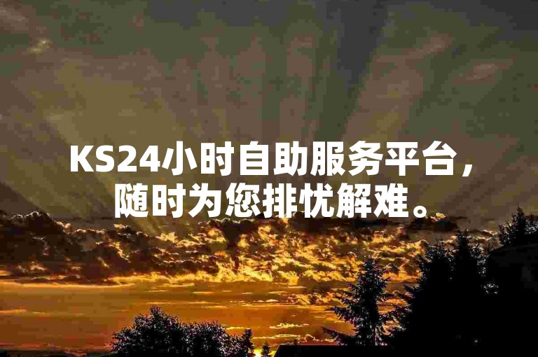 KS24小时自助服务平台，随时为您排忧解难。