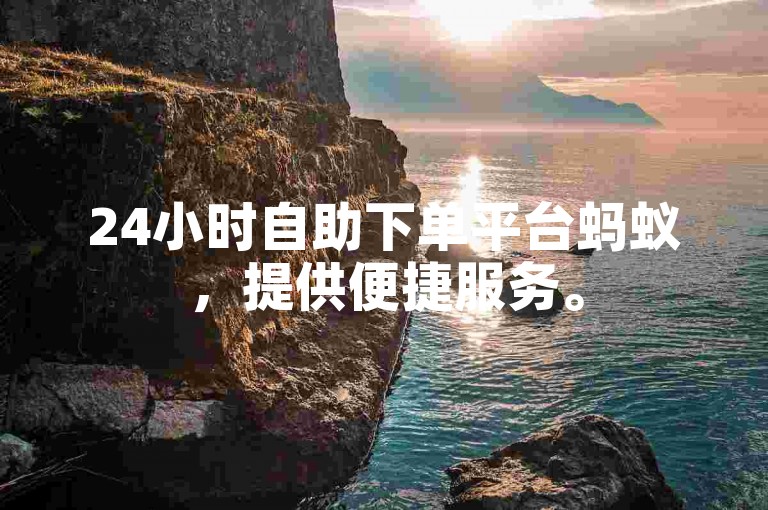 24小时自助下单平台蚂蚁，提供便捷服务。