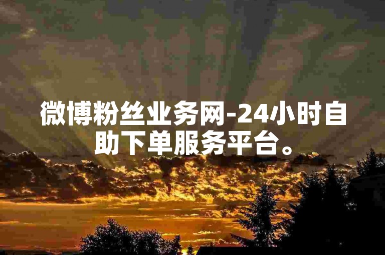微博粉丝业务网-24小时自助下单服务平台。