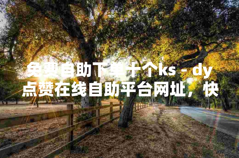 免费自助下单十个ks - dy点赞在线自助平台网址，快速提升人气。