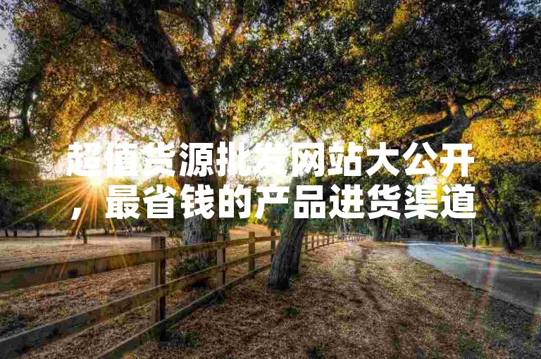 超值货源批发网站大公开，最省钱的产品进货渠道！2025必备