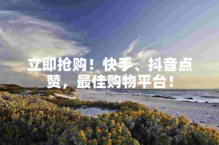 立即抢购！快手、抖音点赞，最佳购物平台！
