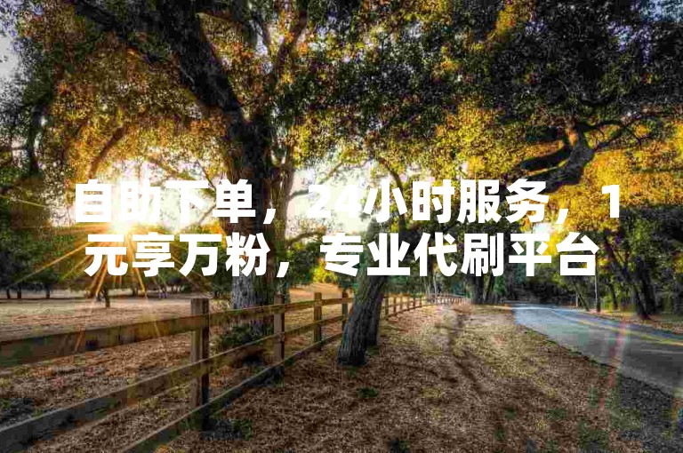 自助下单，24小时服务，1元享万粉，专业代刷平台。